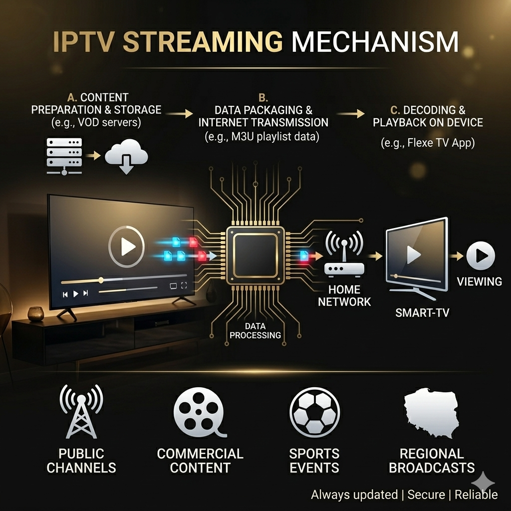 how does iptv streaming work